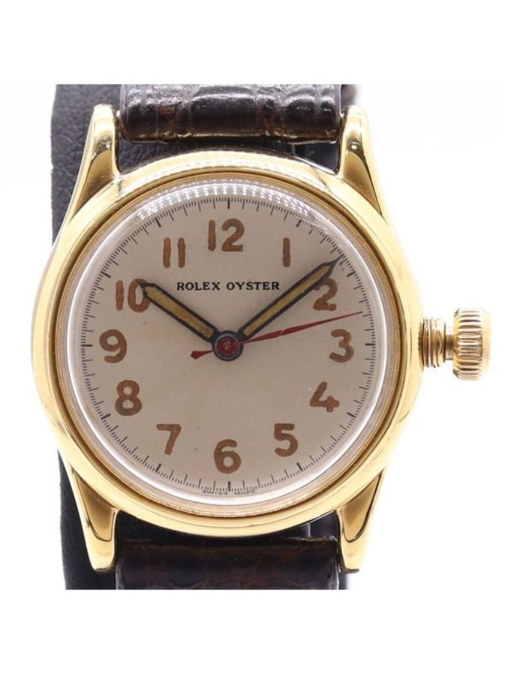Rolex Oyster Hand Wound Beige Dial Watch